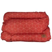 Capa Para Colchonete Cama Mabuu Pet - Linhas Geométricas Vermelha - Tam M
