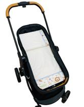 Capa para colchonete e fronha de carrinho para bebê - Safari Azul - Mainha Baby