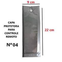 CAPA PARA CONTROLE REMOTO Nº04 CINZA TAMANHO: 9 X 22CM