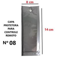 CAPA PARA CONTROLE REMOTO Nº08 CINZA TAMANHO.14X8CM