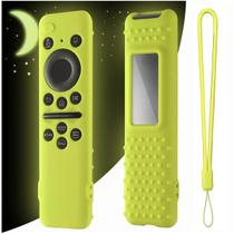 Capa Para Controle Tv Samsung Solar Cu8000 7700 BN59 Neon Brilha Escuro Verde Fluorescente