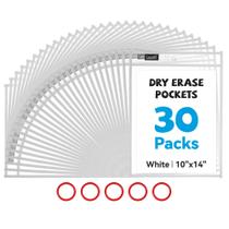Capa para documentos para cartões GAMENOTE, pacote com 30, 25 x 36 cm, apagável a seco Capa para documentos para cartões GAMENOTE, pacote com 30, 25 x 36 cm, apagável a seco