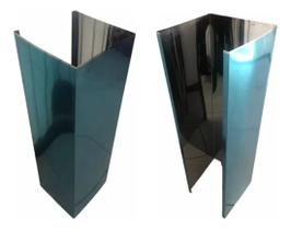 Capa Para Duto Com 3 Lados Para Coifa E Depurador De Inox Escovado 28x28cm Com 60cm