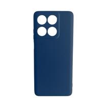 Capa Para Edge 70 Fusion / Fusion + Plus Capinha Aveludada Cor:Azul-Marinho