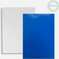 Capa para Encadernacao A4 50 Cristal + 50 Azul KIT