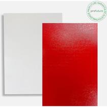 Capa para Encadernação A4 Cristal e Vermelho - KIT com 100 Unidades