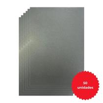 Capa para Encadernação A4 Prata Couro Fundo PP 0,30 50un Capa para Encadernação A4 Prata Couro Fundo PP 0,30 50un