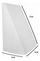 Capa Para Encosto Suave Triangular Almofada Travess Branco