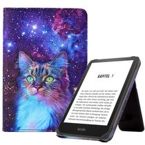 Capa para eReader KEROM Universal 6 Polegadas - Couro PU - Gato Espacial Capa para eReader KEROM Universal 6 Polegadas - Couro PU - Gato Espacial