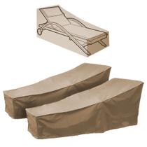 Capa Para Espreguiçadeira Proteção Impermeável Cor Bege 2 Unidades Capa Para Espreguiçadeira Proteção Impermeável Cor Bege 2 Unidades