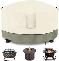 Capa para fire pit redonda Dalema 122 cm x 61 cm impermeável bege Capa para fire pit redonda Dalema 122 cm x 61 cm impermeável bege