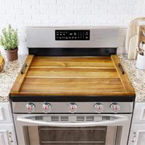 Capa para fogão tipo noodle board SpaceAid em madeira natural de acácia