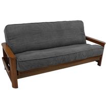 Capa para Futon Blazing Needles Tamanho Full Cinza Aço em Microsuede