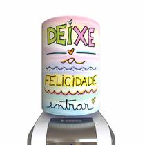Capa Para Galão de Água Deixe a Felicidade Entrar 20 Litros Capa Para Galão de Água Deixe a Felicidade Entrar 20 Litros