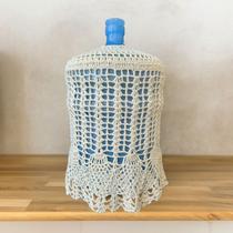 Capa Para Galão Invertido Bombona De Água 20l 46x38cm Cru Crochê Artesanal