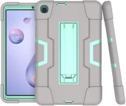 Capa para Galaxy Tab A 8.4 2020, resistente, robusta, híbrida, à prova de choque, capa de proteção contra quedas com suporte para Samsung Galaxy Tab A 8.4 2020 modelo SM-T307 (6-cinza+aqua) Capa para Galaxy Tab A 8.4 2020, resistente, robusta, híbrida, à prova de choque, capa de proteção contra quedas com suporte para Samsung Galaxy Tab A 8.4 2020 modelo SM-T307 (6-cinza+aqua)