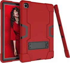 Capa para Galaxy Tab A7 10.4 Capa 2020, resistente, robusta, híbrida, à prova de choque, capa de proteção contra quedas para Samsung Galaxy Tab A7 10.4 2020 modelo SM-T500/SM- T505/SM-T507 (3-vermelho)
