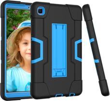 Capa para Galaxy Tab A7 Lite 8.7, capa de proteção contra quedas à prova de choque (preta+azul)