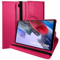 Capa para Galaxy Tab A7 Lite T220 T225 8.7" Giratória Rosa Pink Couro Capa para Galaxy Tab A7 Lite T220 T225 8.7" Giratória Rosa Pink Couro