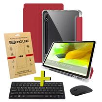 Capa Para Galaxy TAB S7 FE T730 T735 12.4 Smart Case Suporte Pencil + Teclado + Mouse + Pelicula