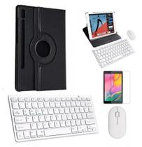 Capa Para galaxy Tab S8 Sm-x706 11 Preto Pelicula Vidro Teclado e mouse Branco