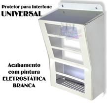 Capa para Interfone protetor externo Aço 1mm pintura Branco