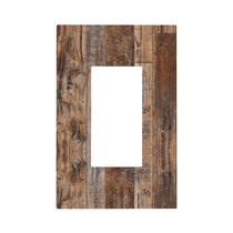 Capa para interruptor de 1 módulo com alavanca, efeito madeira rústica, 13 x 8 cm