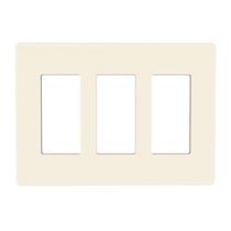 Capa para interruptor de luz 3 módulos bege, creme, sem parafusos
