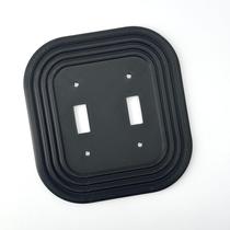 Capa para interruptor oval cinza estilo mid-century modern 15 x 9 cm
