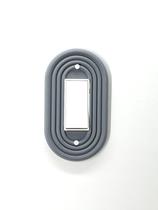 Capa para Interruptor Oval Estilo Mid-Century Modern Cinza 15 x 9 cm