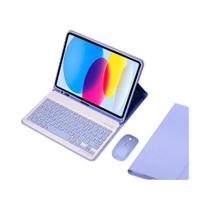 Capa para iPad 10a geração 10,9 polegadas, capa de teclado para iPad 10a 2022 A2696 A2757 A2777