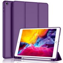 Capa para iPad 9.7 Capa inteligente iMieet com porta-lápis roxa escura Capa para iPad 9.7 Capa inteligente iMieet com porta-lápis roxa escura