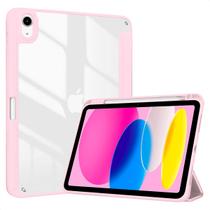 Capa para iPad A16 11ª Geração Smart Case com Suporte para Caneta e Fundo Transparente