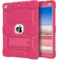 Capa para iPad CCMAO 10,2", resistente a choques, com suporte vermelho
