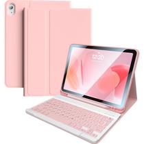 Capa para iPad com teclado Kiloob para iPad 11th 10.9" 2022 rosa