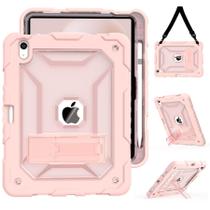 Capa para iPad de 11ª e 10ª geração (2025/2022) com alça rosa