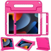 Capa para iPad LTROP Kids para iPad de 9ª, 8ª e 7ª geração, 10,2", rosa choque