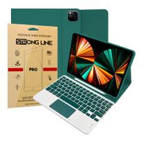 Capa para iPad Pro 12.9 2021 Case Teclado Touchpad Colorido + Pelicula de Vidro
