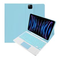 Capa Para iPad Pro 12.9 2022 Case Com Teclado e Touchpad Colorido Anti Impacto Premium
