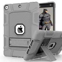 Capa para iPad Rantice Hybrid à prova de choque, robusta, 10,2", cinza+preta Capa para iPad Rantice Hybrid à prova de choque, robusta, 10,2", cinza+preta