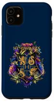 Capa para iPhone 11 com Brasão Floral Multicolorido de Hogwarts Harry Potter Capa para iPhone 11 com Brasão Floral Multicolorido de Hogwarts Harry Potter