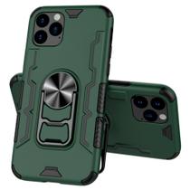 Capa para iPhone 11 Pro Max Armadura Verde Com Suporte Anel