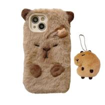 Capa para iPhone 13 Mamarmot - Capivara Fofa com Chaveiro