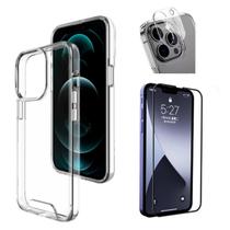 Capa Para iPhone 13 Pro Acrilica + Película 3D + Película Câmera
