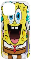Capa para iPhone 14 Bob Esponja com Estampa de Respingo de Tinta Capa para iPhone 14 Bob Esponja com Estampa de Respingo de Tinta