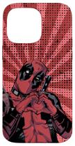 Capa para iPhone 14 Pro Max Marvel Deadpool Mãos em Coração Capa para iPhone 14 Pro Max Marvel Deadpool Mãos em Coração