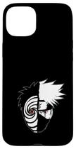 Capa para iPhone 15 Plus Naruto Kakashi Tobi Rosto Dividido Capa para iPhone 15 Plus Naruto Kakashi Tobi Rosto Dividido