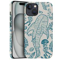 Capa para iPhone 15 Plus, proteção híbrida contra quedas, design Shark