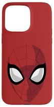 Capa para iPhone 15 Pro Max Marvel com Rosto do Homem-Aranha