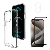 Capa Para iPhone 16 Acrilica + Película 3D + Película Câmera